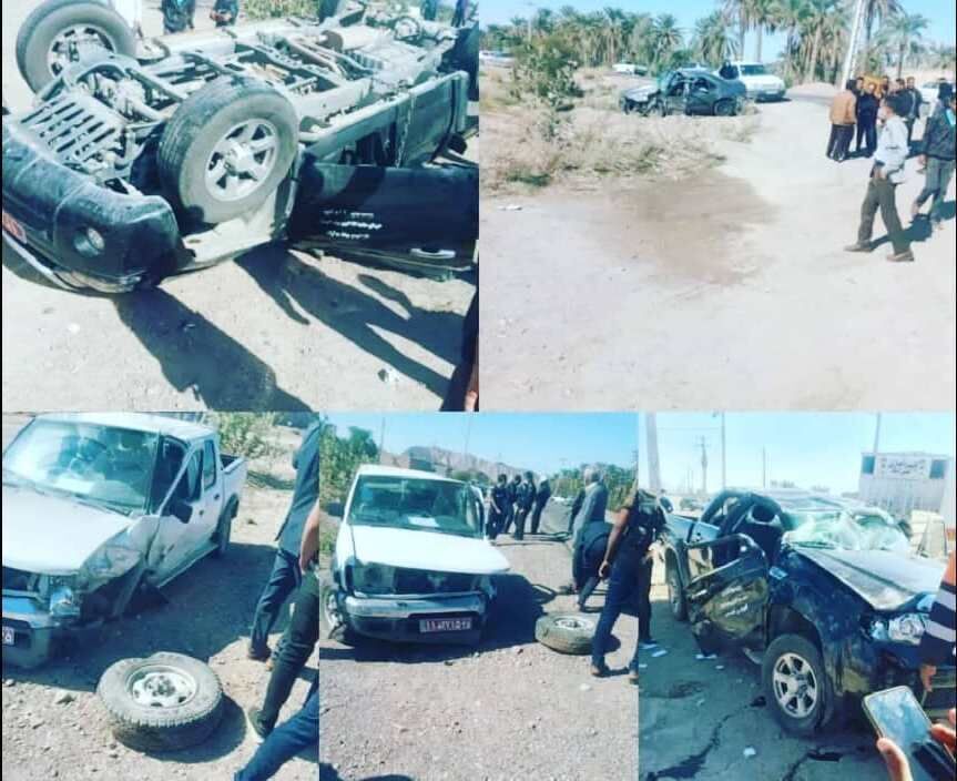 سانحه برای خودرو حامل مدیران شهرستانی در بازدید از سیل جنوب کرمان